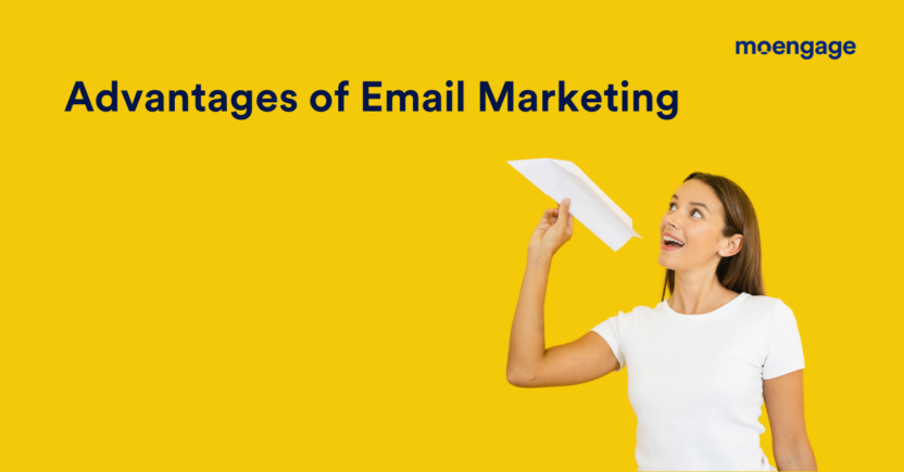 This image shows the advantages of email marketing