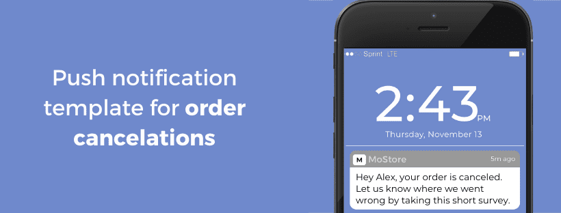 push notification template for order cancellations
