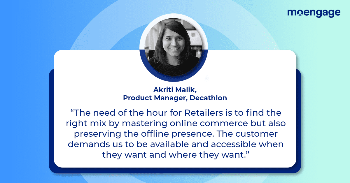 A quote from Akriti Malik, Product Manager at Decathlon