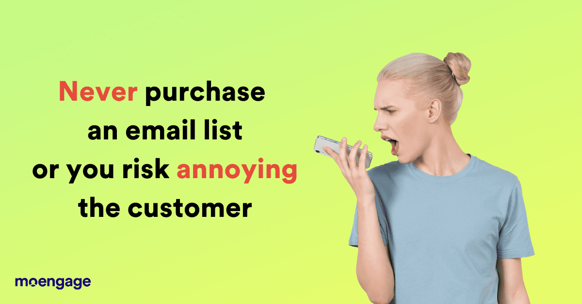 A designed image about maintaining a clean email list for your outreach efforts