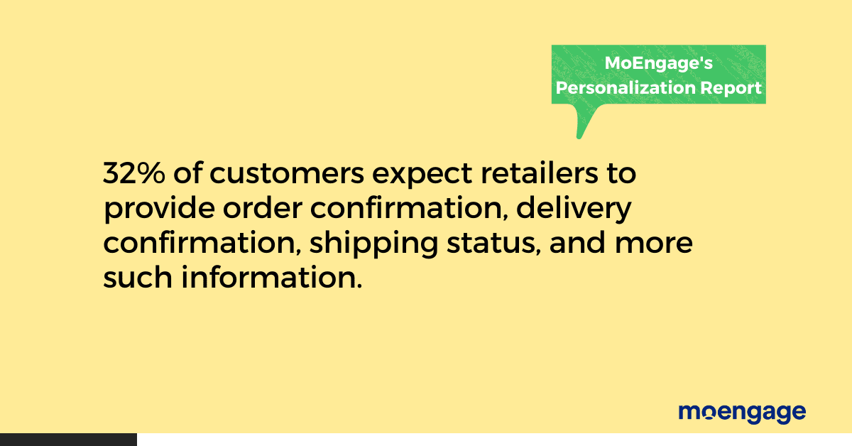 A designed image of a quote from MoEngage’s Personalization Report