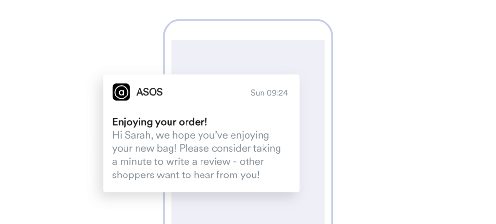 Collecting feedback through push notifications, an example from ASOS