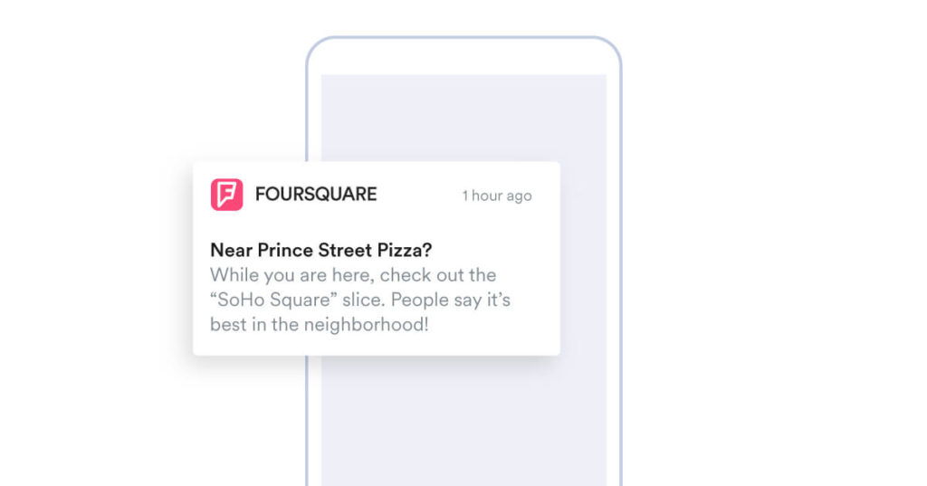 Foursquare Push Notification example