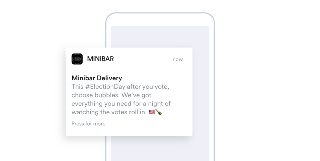 Push notification from Minibar