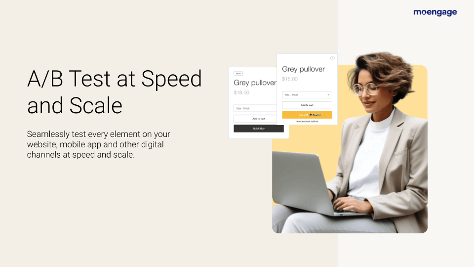 The image describes A/B Testing