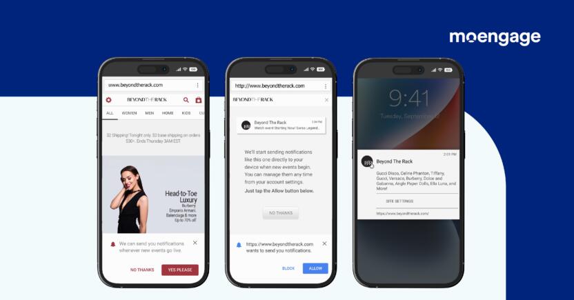 Push notification marketing ideas and examples from Beyond the Rack