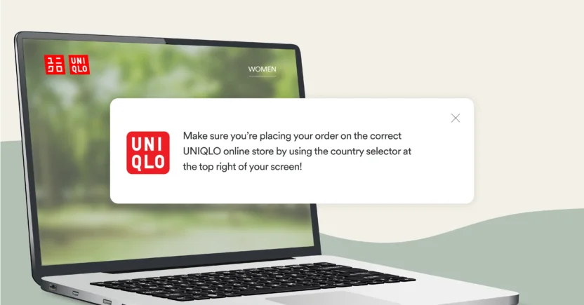 Web push notification from Uniqlo