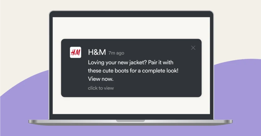 Web push notification from H&M