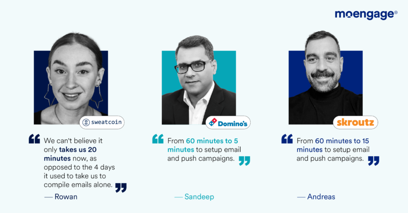 Get faster time to value with MoEngage by launching your campaigns in minutes.