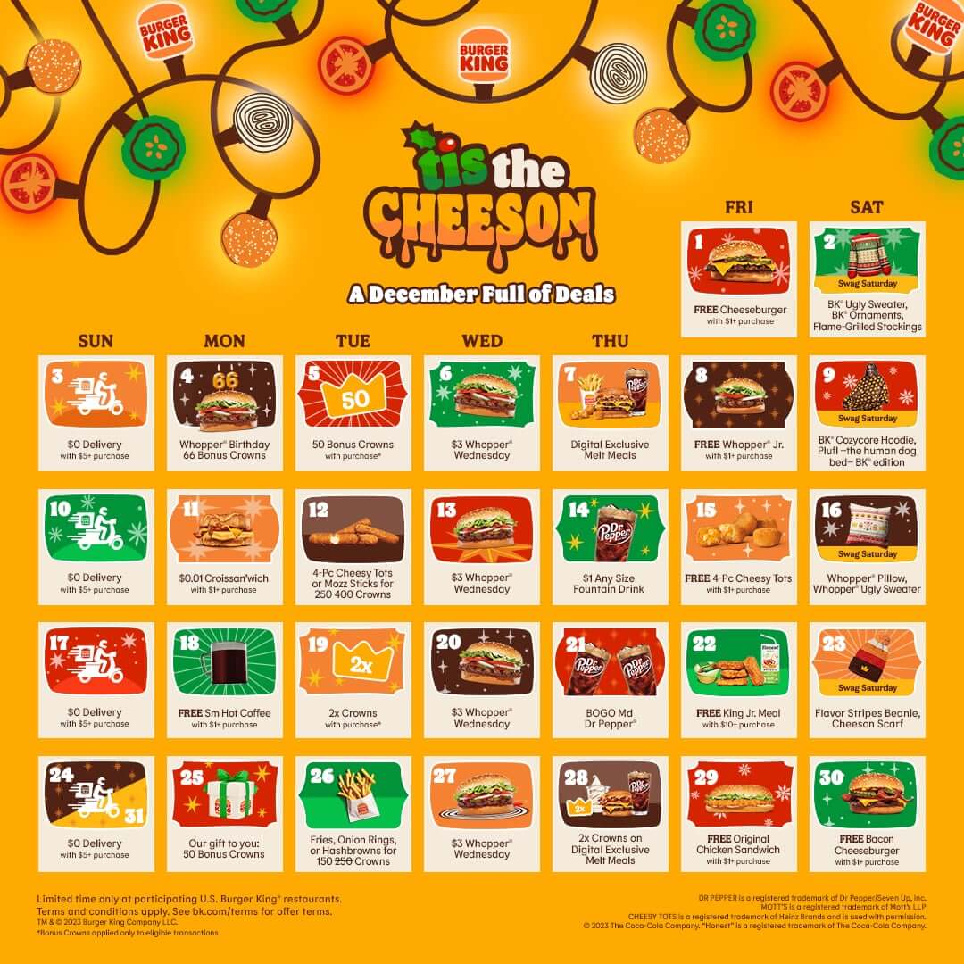 Burger King limited-time, seasonal product offerings