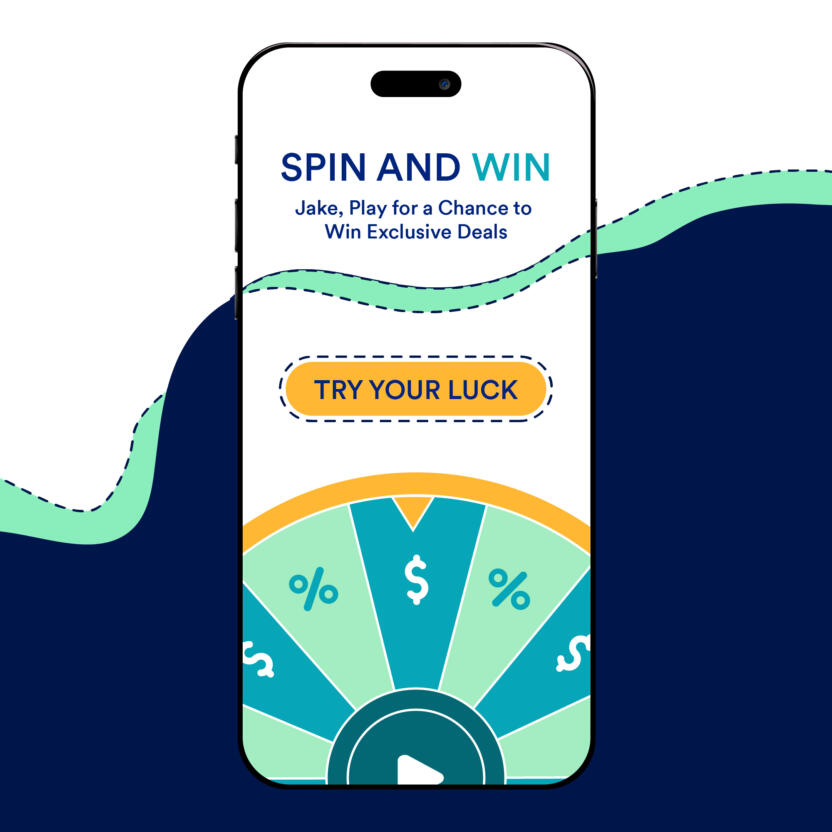 Gamify customer experiences in the app and on the web with spin the wheel and scratch cards