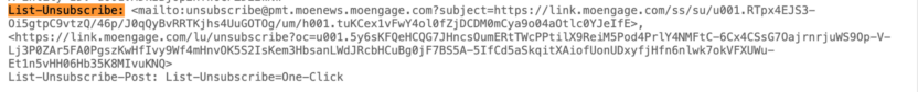 This is an image of list unsubscribe options