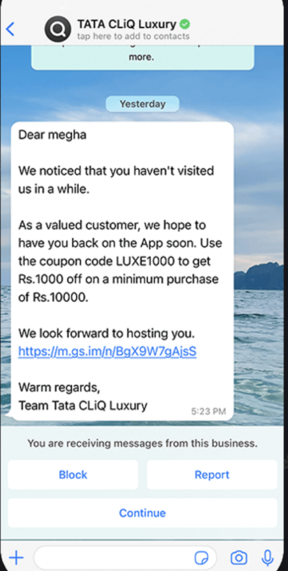 Tata Cliq_Reactivation