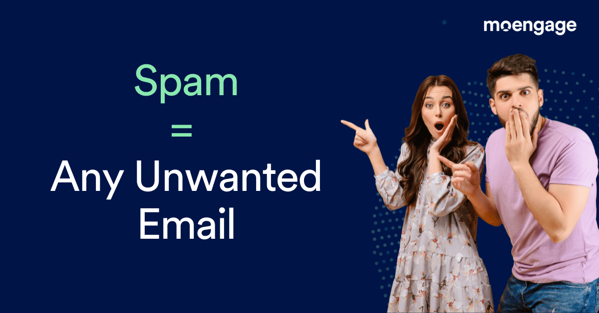 This image explains the meaning of spam